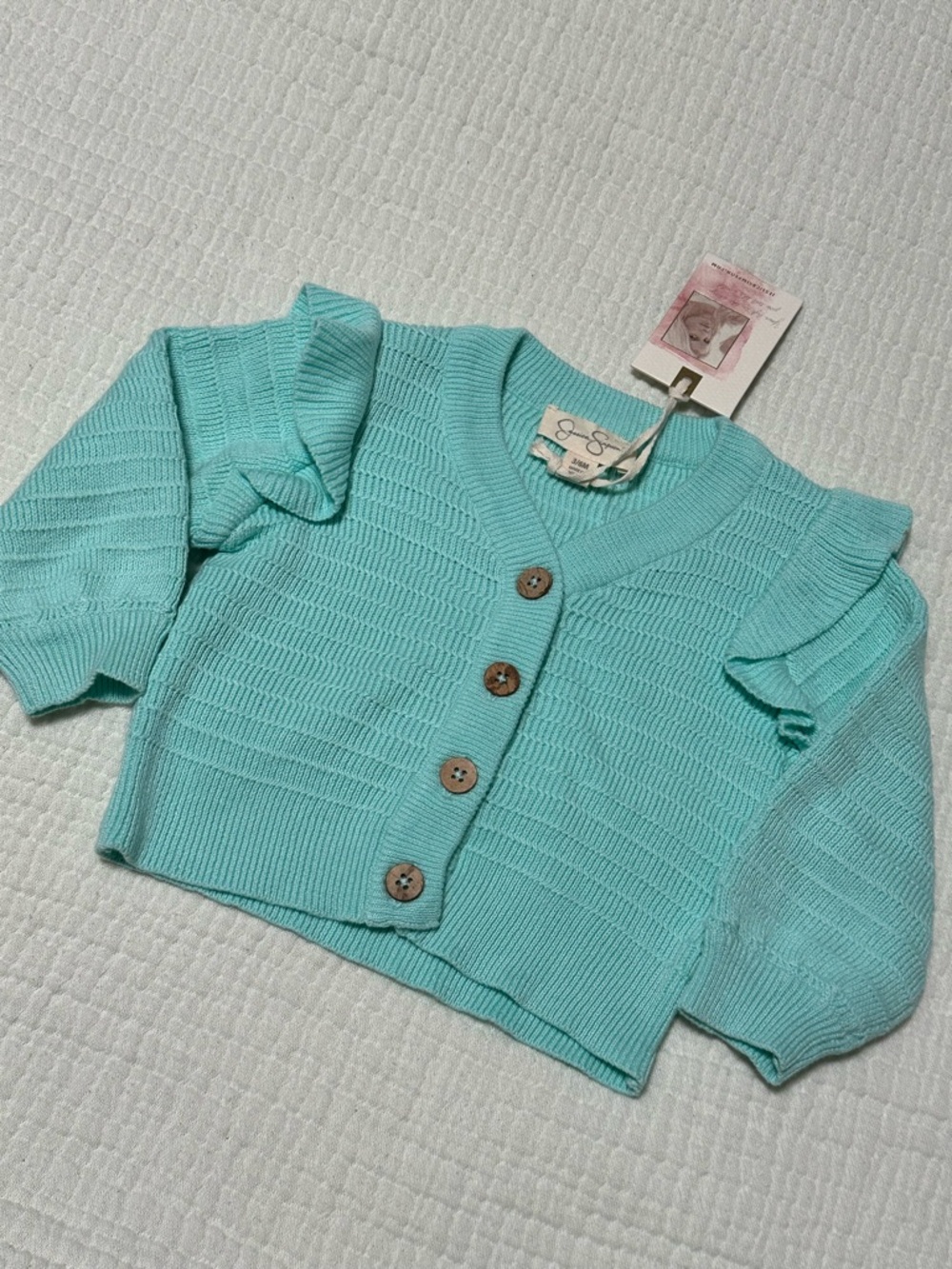 NWT Jessica Simpson Aqua Knit V-Neck Cardigan